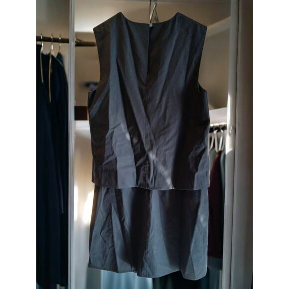 NWT - THEORY Women's Layered Cotton Shift Dress in Black Size: 2 - Picture 5 of 5